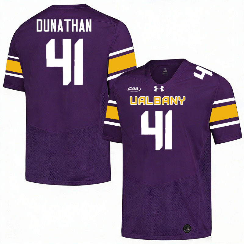 UAlbany Great Danes #41 Dillon Dunathan College Football Jerseys,Uniforms-Purple